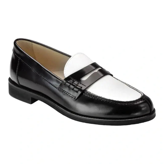 Stylish black soft leather hard loafer for boys and girls by London Kids