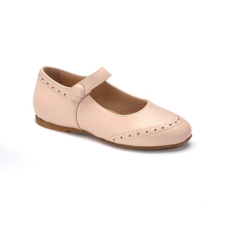 11402 - Pink Leather Girls Mary Jane Dress Shoe English Classic