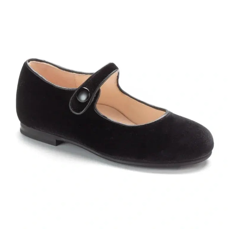 Black velvet strap for girl by London Kids - elegant and stylish strap for dressy occasions.