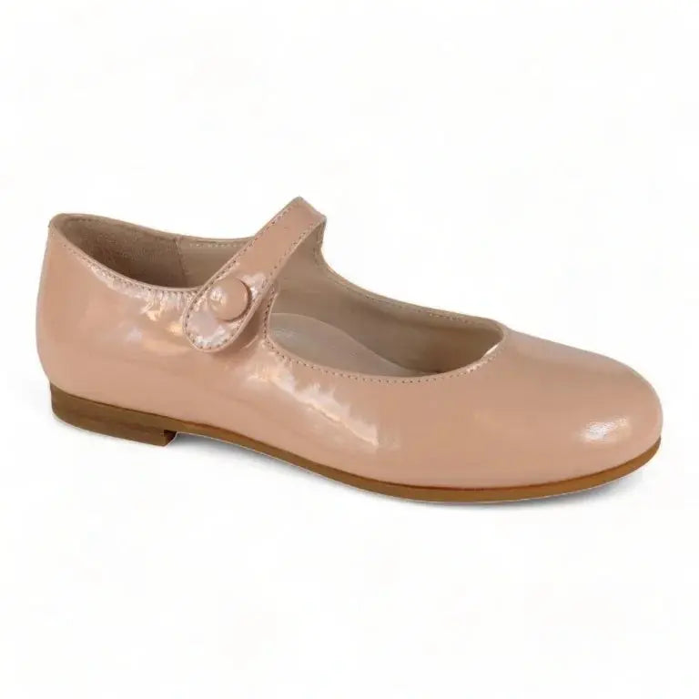 Nude Patent Leather Strap for Girl by London Kids - stylish and comfortable strap in nude color for girls from London Kids.