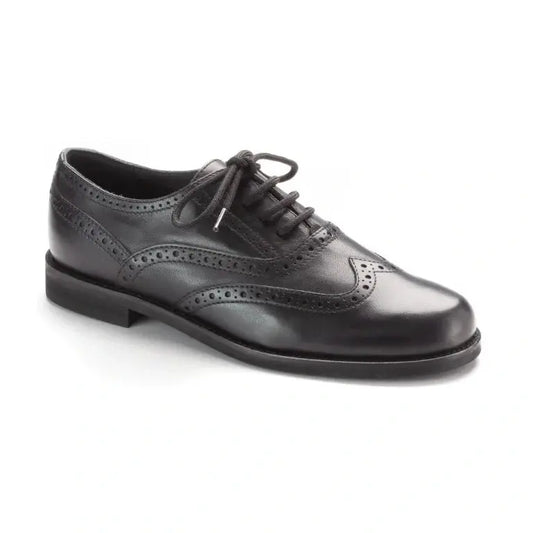 Black soft leather lace for boy by London Kids - elegant and stylish choice for formal occasions.