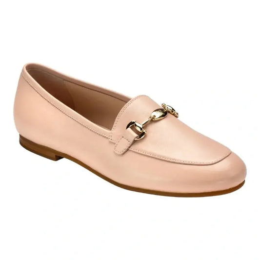 Stylish blush soft leather flat loafer for girls and boys by London Kids