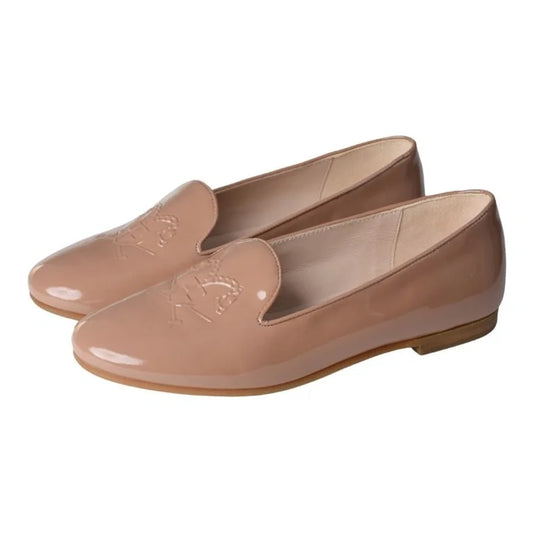 Salmon Patent Leather Smoking Loafer for Girl by London Kids - stylish and comfortable footwear for girls