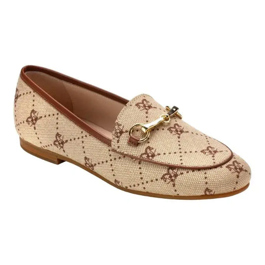 Tan Micro Flat Loafer for girls, teens, and women by London Kids - trendy and comfortable.