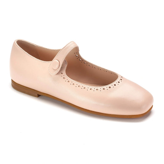 Soft Pink Leather Girls MaryJane Summer Strap Shoe