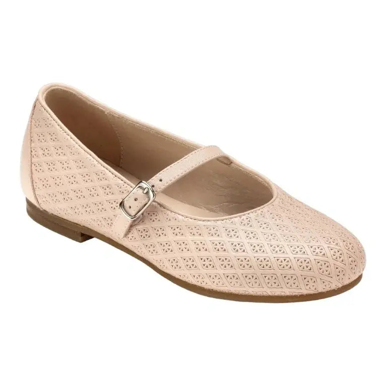 Nude Soft Leather Strap for girl by London Kids - Girl Mary Jane Strap in Nude Color