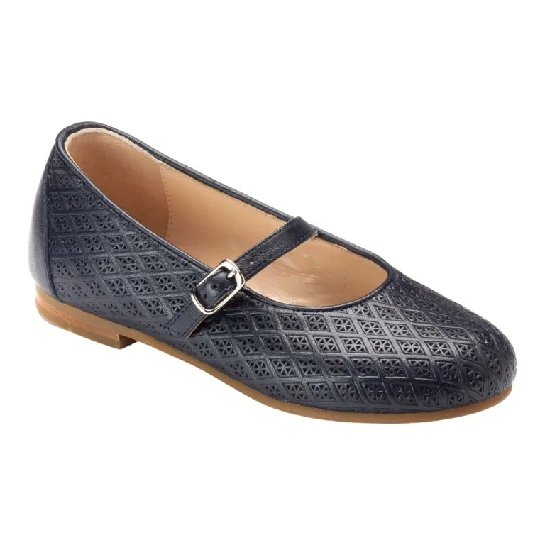 Navy soft leather strap for girl by London Kids - elegant and stylish strap for dress occasions.