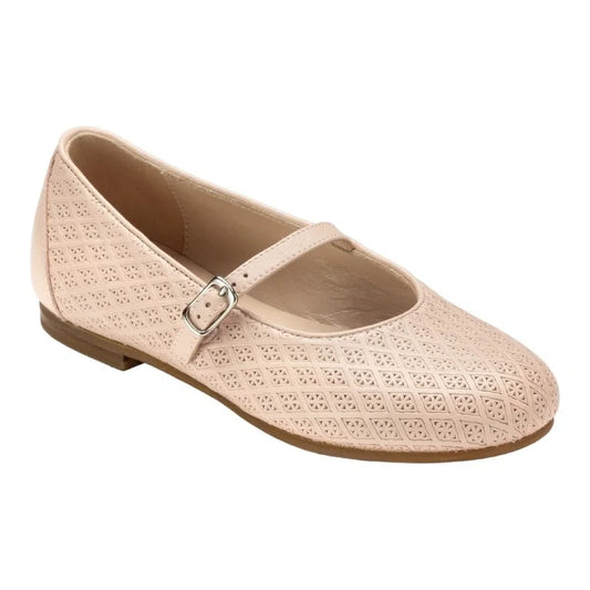 Nude Soft Leather Strap for girl by London Kids - Girl Mary Jane Strap in Nude Color