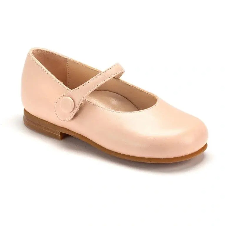 Nude Soft Leather Baby for Toddler/Girl by London Kids - Soft Leather Mary Janes