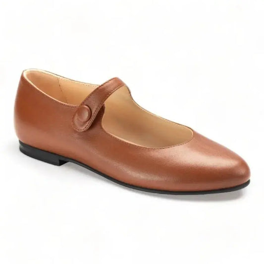 Tan soft leather strap for girl by London Kids - elegant and stylish strap in tan color, perfect for dressy occasions