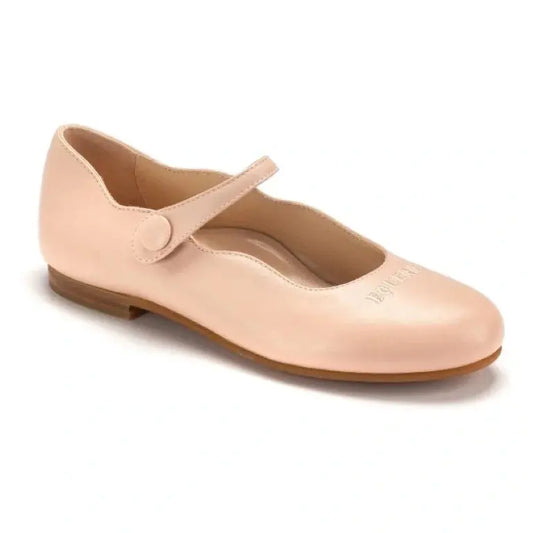 Nude soft leather strap for girl by London Kids - elegant and stylish strap in nude color made from soft leather.