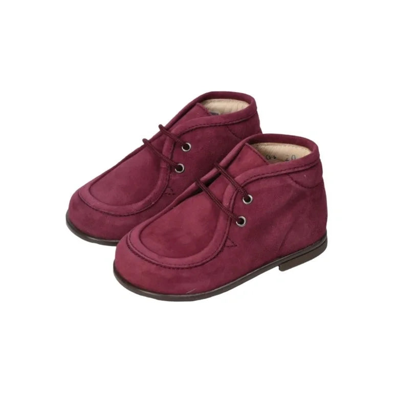 Bordo Suede Lace Toddler Shoes by Beberlis - London Kids