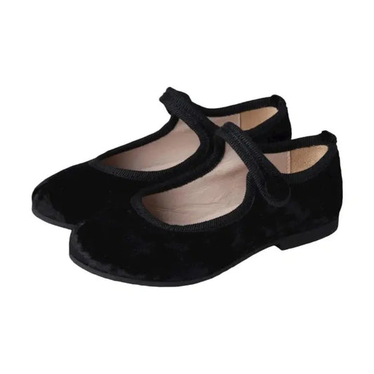 Black velvet strap for girl by Galluci - elegant and stylish strap perfect for dressy occasions