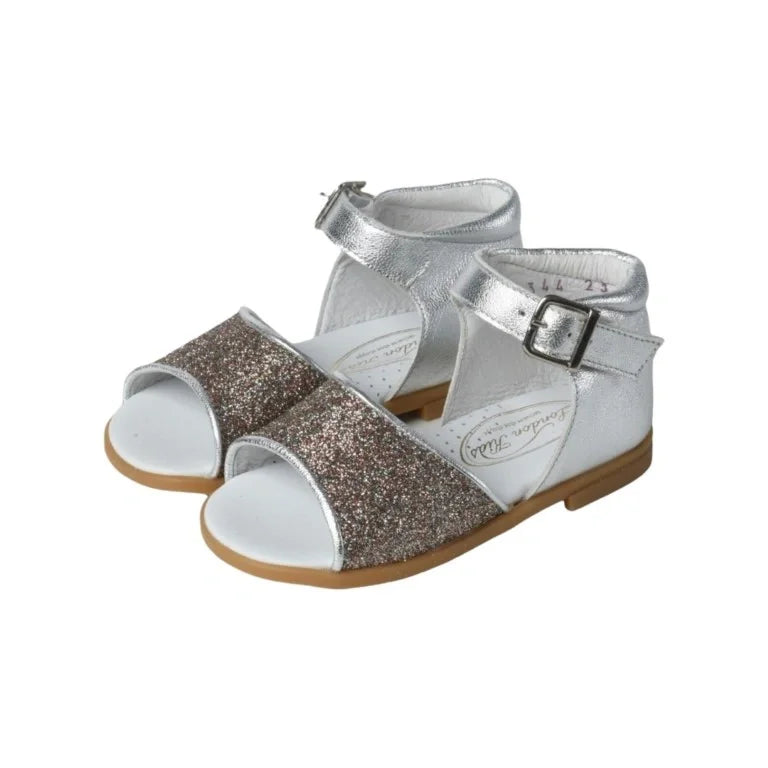 Metallic glitter strap toddler sandals by Beberlis - London Kids