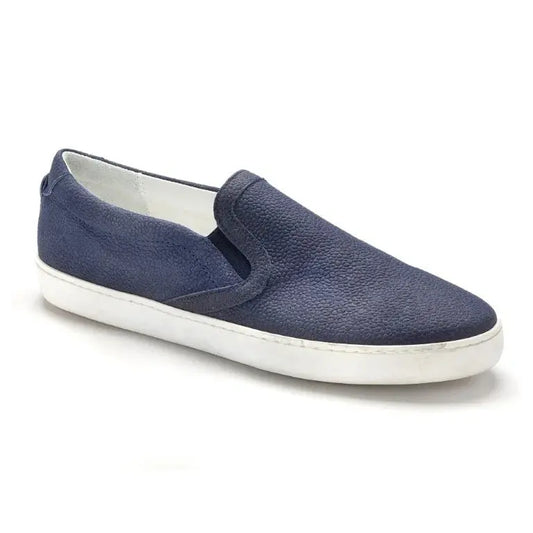 Navy soft leather sneaker for girl by Beberlis - BLBU