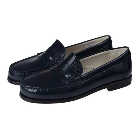 2208 - Navy Polished Leather