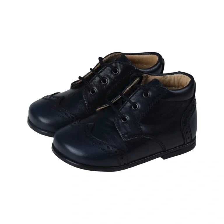 Navy Soft Leather Lace for Toddler by Beberlis, perfect for any occasion and made with comfort and style in mind.