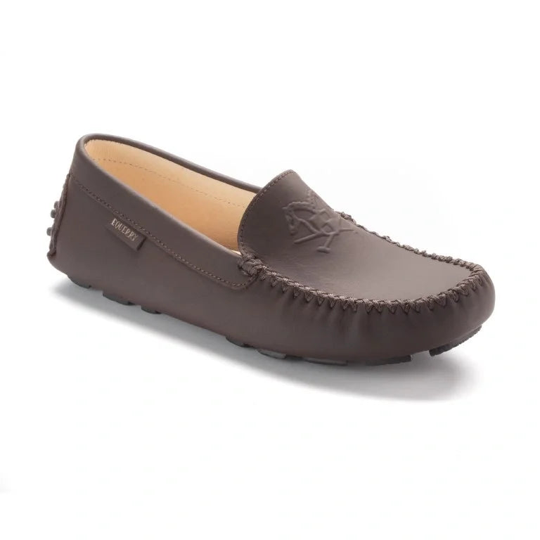 Stylish Brown Sahara Leather Soft Loafer for girls by London Kids - perfect for casual wear.