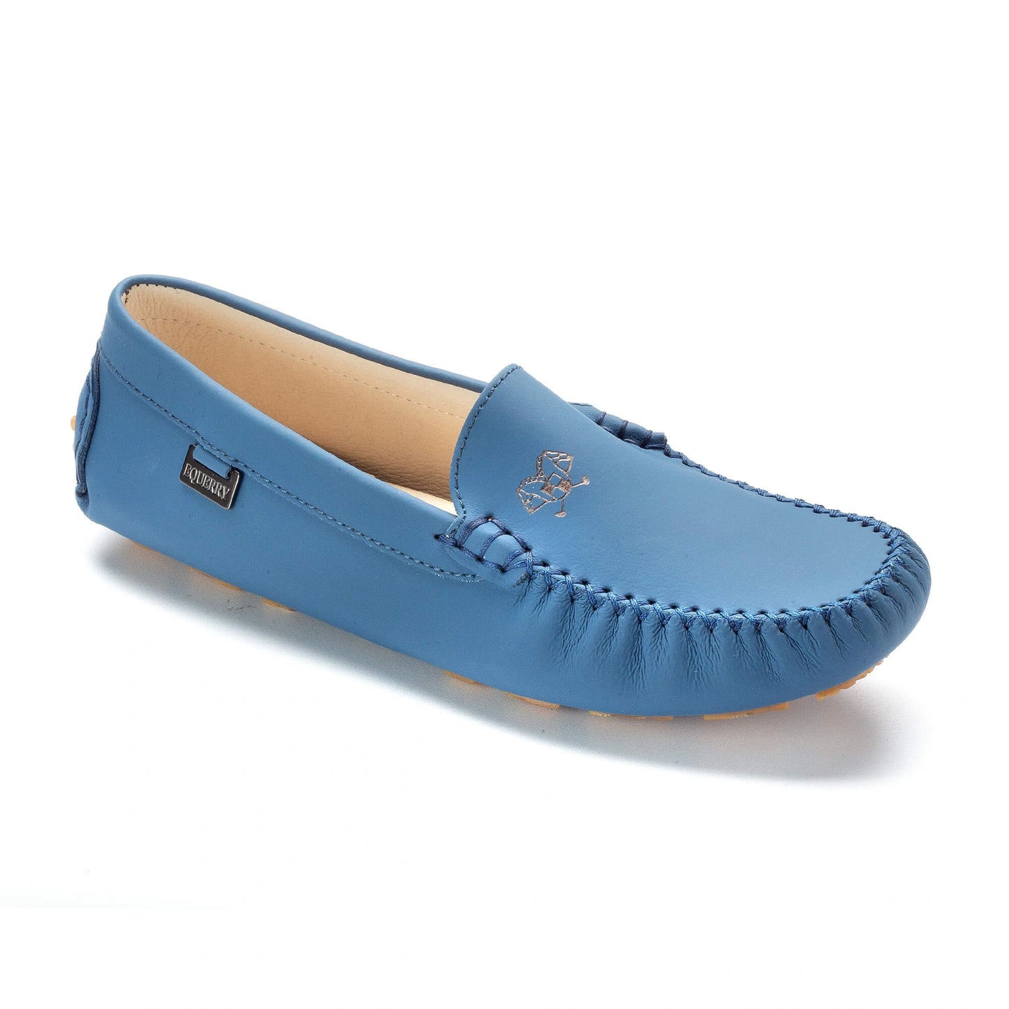 Sky Blue Sahara Italian Girls Loafer, Classic Soft Design