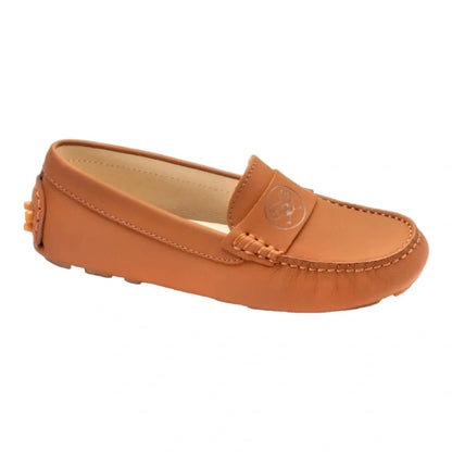 Tan Sahara Leather Soft Loafer for girl by London Kids - Tan Sahara Leather Soft Loafer for Girl - London Kids - casual loafers