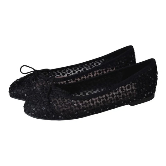 Black Micro Flats for Teen/Women by Pretty Ballerinas - stylish and comfortable flats for teens and women