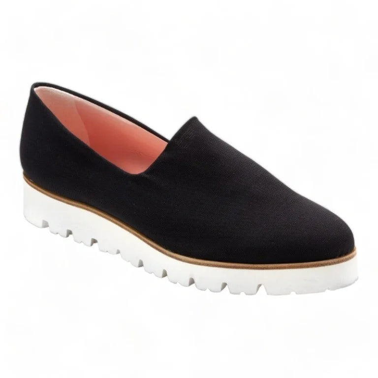 Black Micro Slip On for Teen/Women by Pretty Ballerinas - black slip-on sneakers for dressy occasions.