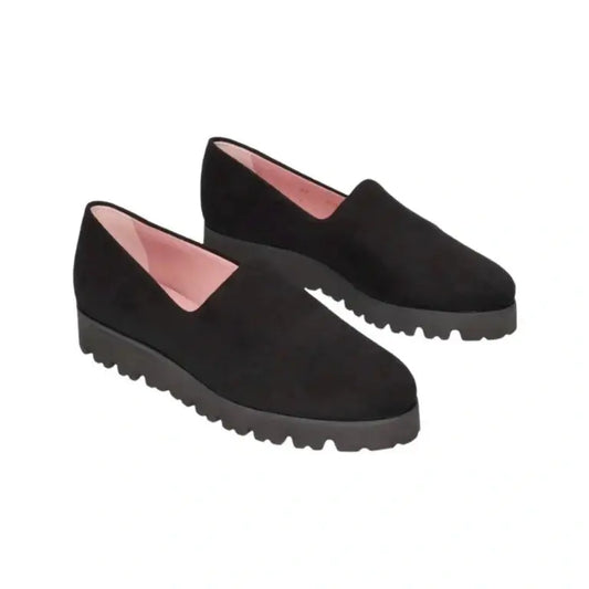 Black micro slip-on sneakers for teens and women by Pretty Ballerinas