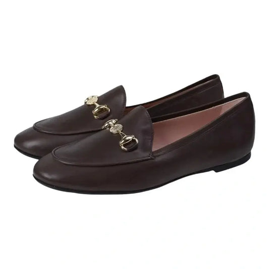 Brown soft leather flat loafer for teen and women by Pretty Ballerinas - Galluci