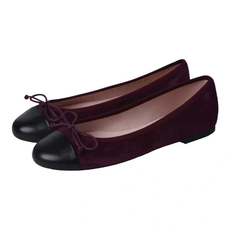 Stylish Bordo Suede Flats for Teen/Women by Pretty Ballerinas.