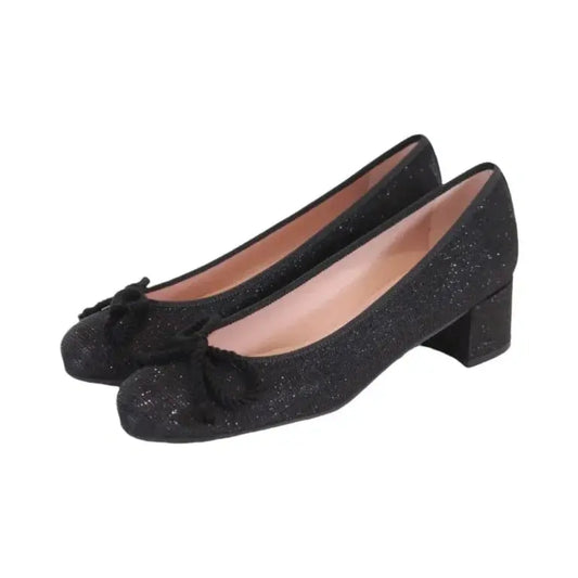 Black glitzy heel for teens and women by Pretty Ballerinas, perfect for dressy or casual occasions.