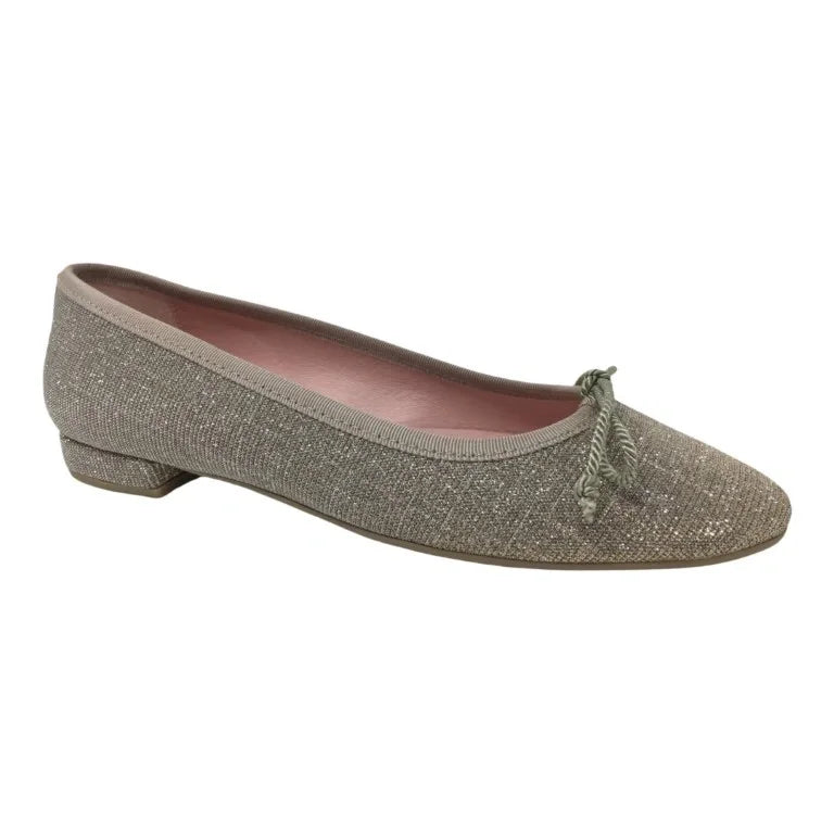 Gold glitzy flats for teen and women by Pretty Ballerinas - London Kids