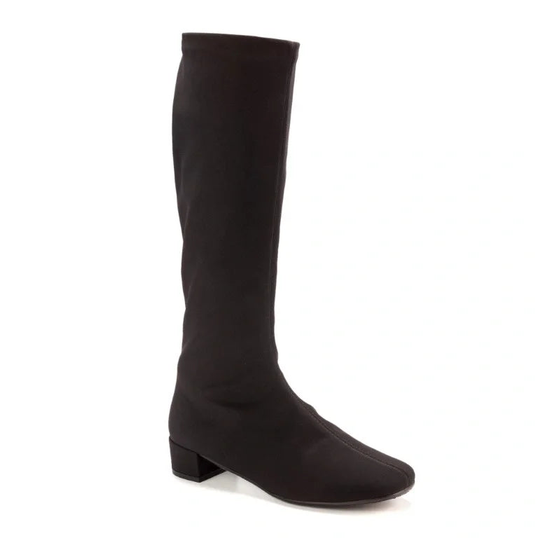 Black Micro Boots for Teen/Women by Pretty Ballerinas - Black color, micro material, casual wear.