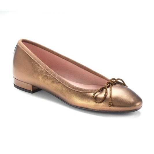 Stylish Rust Soft Leather Flats for Teens and Women by Pretty Ballerinas, London Kids