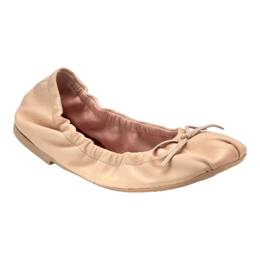 Beige soft leather flats for Teen/Women by Pretty Ballerinas - London Kids, casual flats