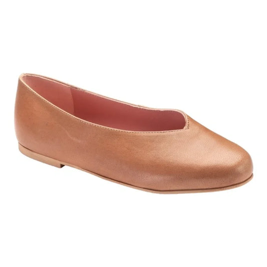 Nude Soft Leather Flats by Pretty Ballerinas - Nude Soft Leather Flats for Teen/Women.