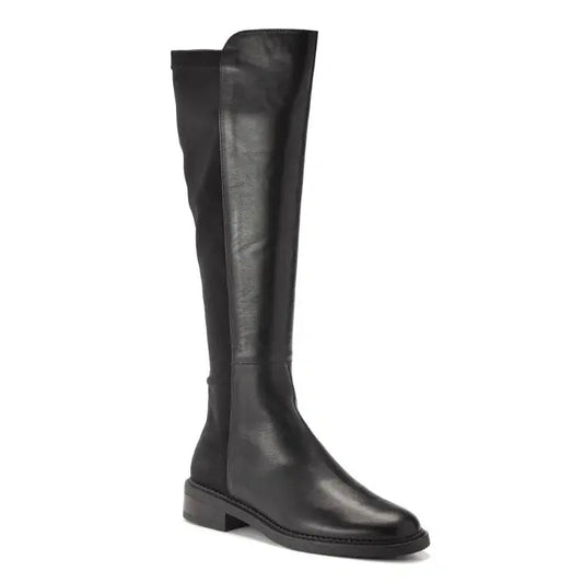 Black soft leather boots for teen/women by Pretty Ballerinas - elegant and comfortable boots for any occasion