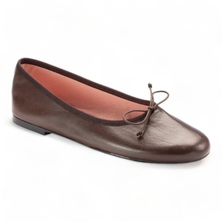 Pretty Ballerinas Brown Soft Leather Flats - Brown Color, Soft Leather, Teen/Women