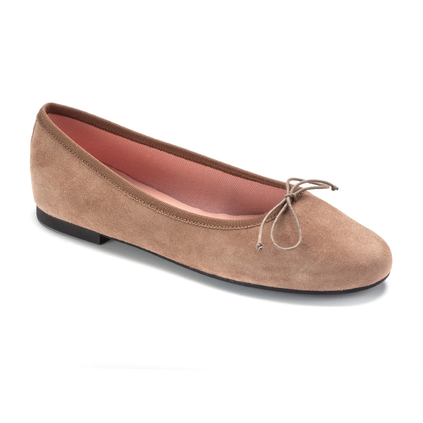 Stylish taupe suede flats for teens and women by Pretty Ballerinas