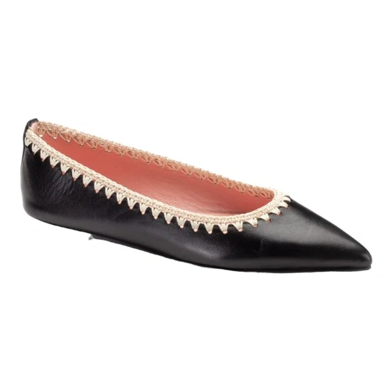 Stylish Black Micro Flats for teens and women by Pretty Ballerinas