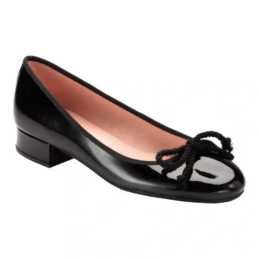 Black Patent Leather Heel for Teen/Women by Pretty Ballerinas - Elegant and versatile black patent leather heels for teens and women.