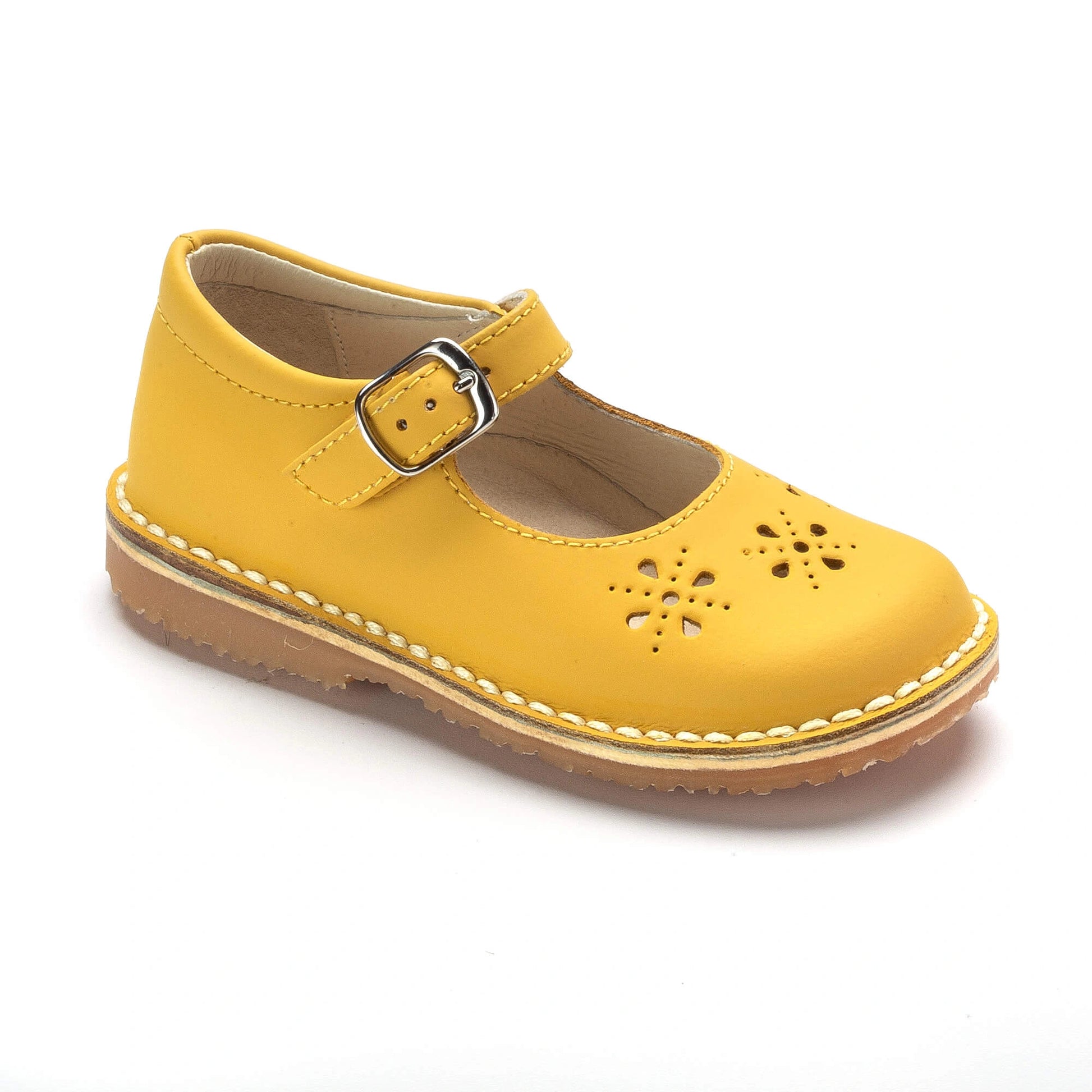 567 Mustard Sahara strap shoe for toddler girls