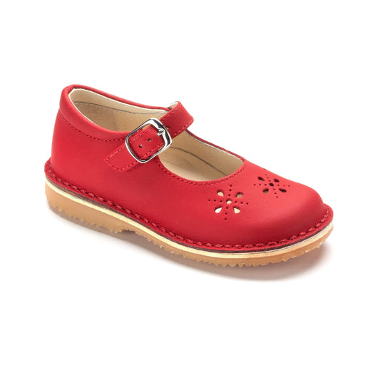 Red Sahara Toddler Girl Strap Shoe made in Italy