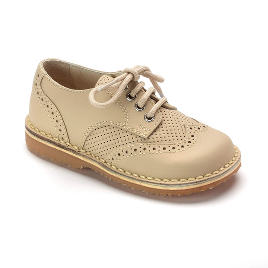 Beige Sahara boys summer oxford, made in Italy