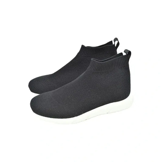 Black soft leather sneaker for girl by London Kids - casual style