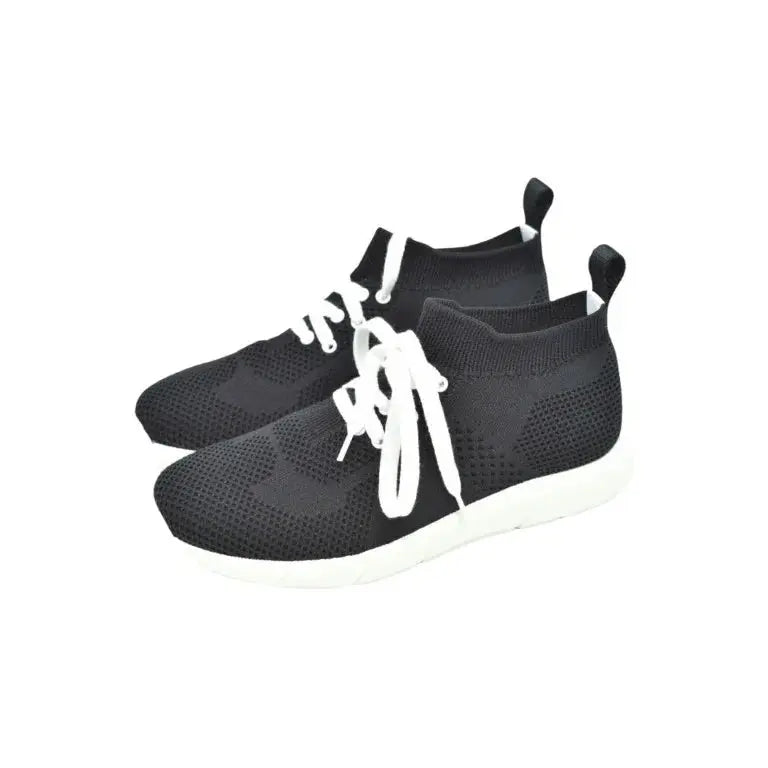 Black soft leather sneaker for girl by London Kids - pretty ballerinas.