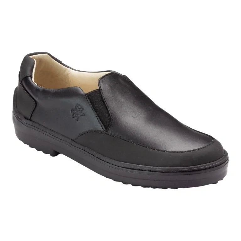 Black Soft Leather Slip On shoes for boys by London Kids - fashionable and comfortable slip-ons for boys.