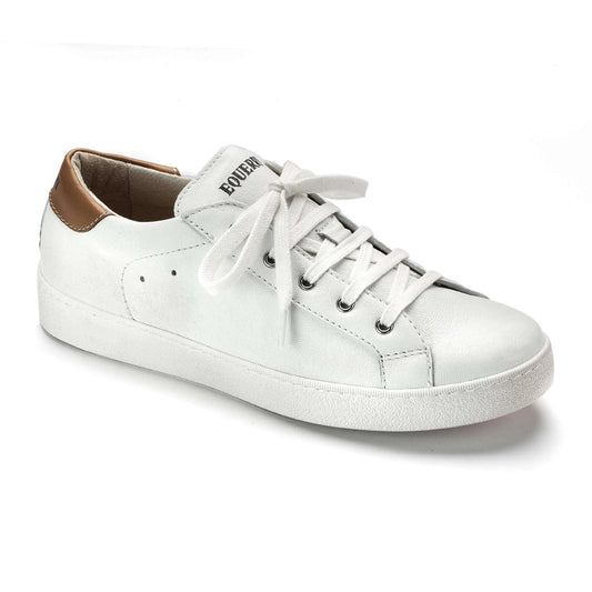 Off White Leather Lace Summer Sneaker for Girls