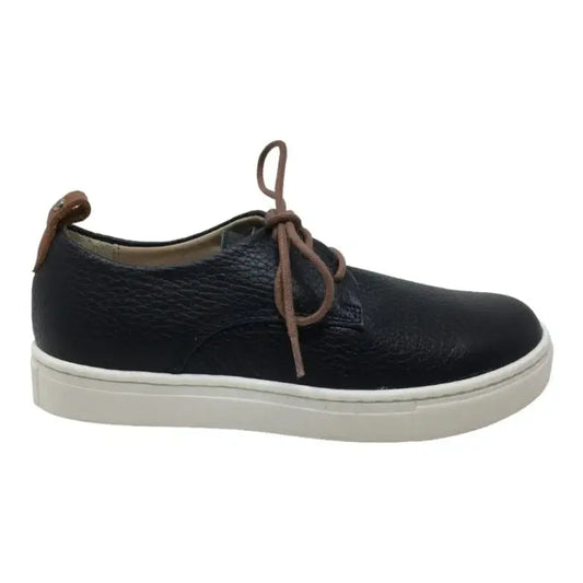 Navy soft leather sneaker for girl or boy by Manuela de Juan, perfect for casual and dressy occasions