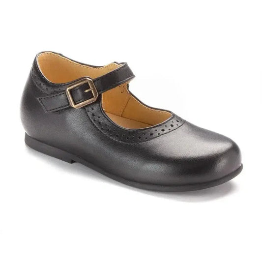 Black soft leather strap for girl by Young Soles - stylish and comfortable strap in black soft leather