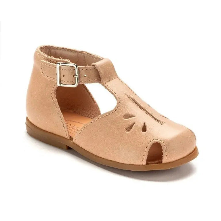 Nude Soft Leather Strap for Toddler by Beberlis - Giselle - Toddler Summer Bootie